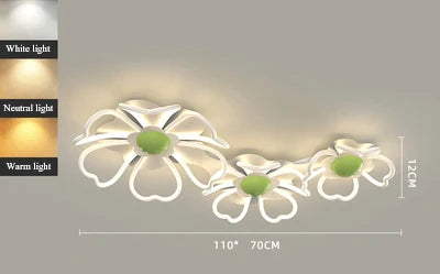 LED floral ceiling light for bedroom and living room - vue 8 sur 10