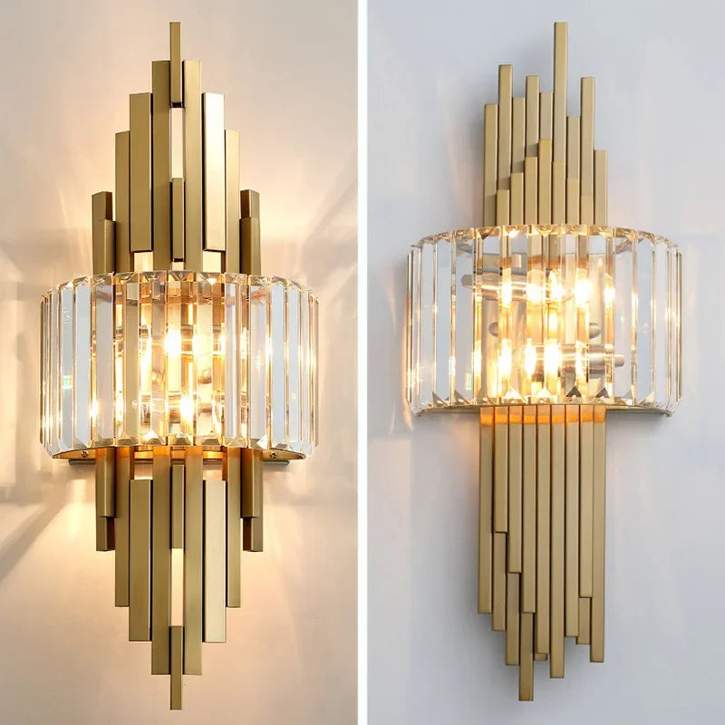 Modern crystal wall light for interior decoration