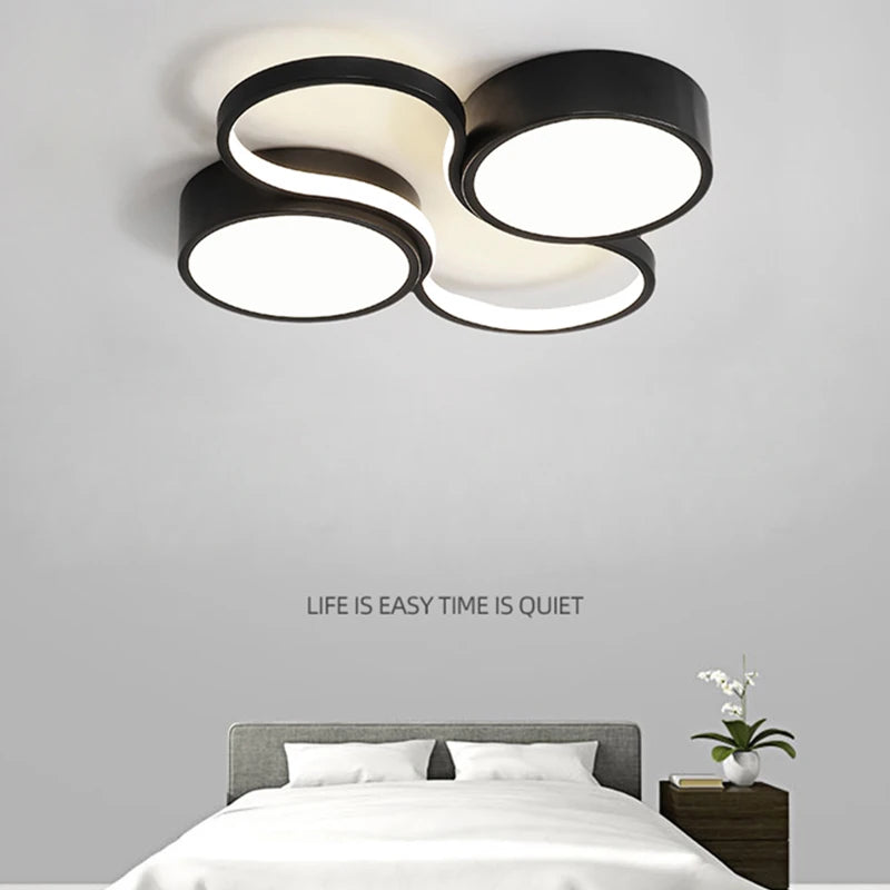 Modern creative LED circular ceiling light with eye protection
