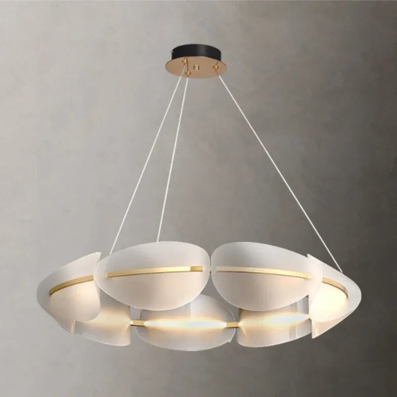 Nordic leaf design acrylic chandelier