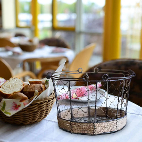 Wire storage basket for fruits and eggs - vue 6 sur 6