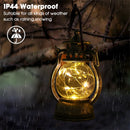 Retro portable LED lamp with dynamic flame for camping