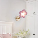 Pink petal wall light for princess bedroom