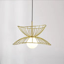 Modern metal ceiling pendant light with adjustable wire LED