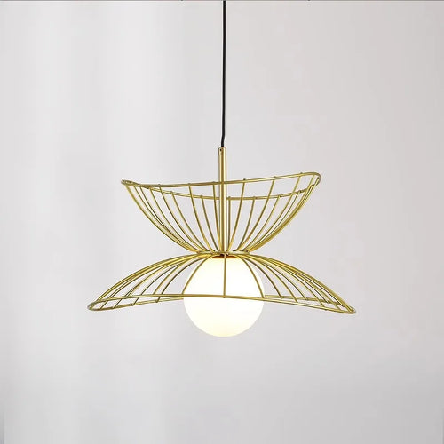 Modern metal ceiling pendant light with adjustable wire LED - vue 2 sur 8