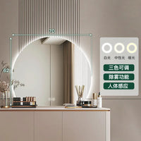 artistic makeup mirror with creative wall light