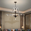 Vintage candle pendant light nordic LED crystal chandelier for living room, bedroom, kitchen, villa, hotel hall