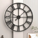 3d modern decorative wall clock retro roman style silent metal