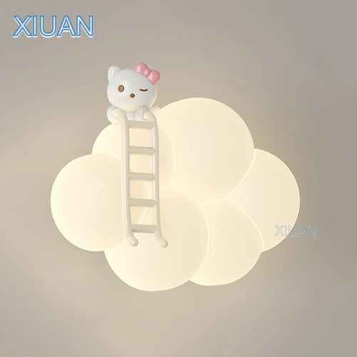Creative cloud wall light with remote control for children - vue 2 sur 8