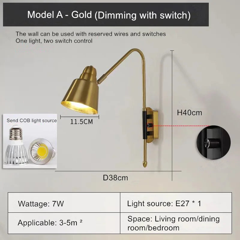 modern wall light with swing arm for elegant interior - vue 17 sur 17