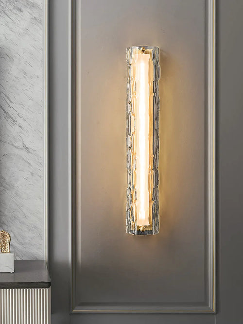 Modern glass LED wall light for interiors - vue 3 sur 8