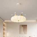 Modern LED chandelier with crown pendant and remote control option