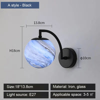 Nordic glass lampshade for sofa background and staircase