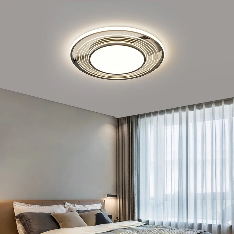 Modern simple rectangular ceiling light with eye protection, minimalist style - vue 5 sur 18