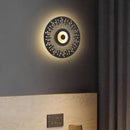 Round art deco LED wall light for a warm atmosphere