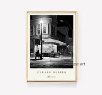 classic artwork library edward hopper modern posters wall decor
