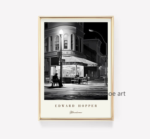 classic artwork library edward hopper modern posters wall decor
