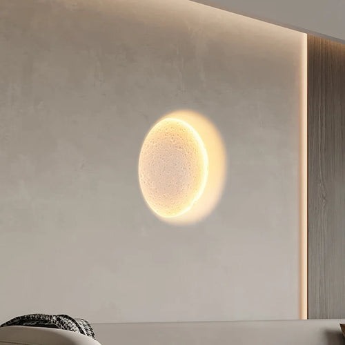 creative moon plaster lamp for wall decoration