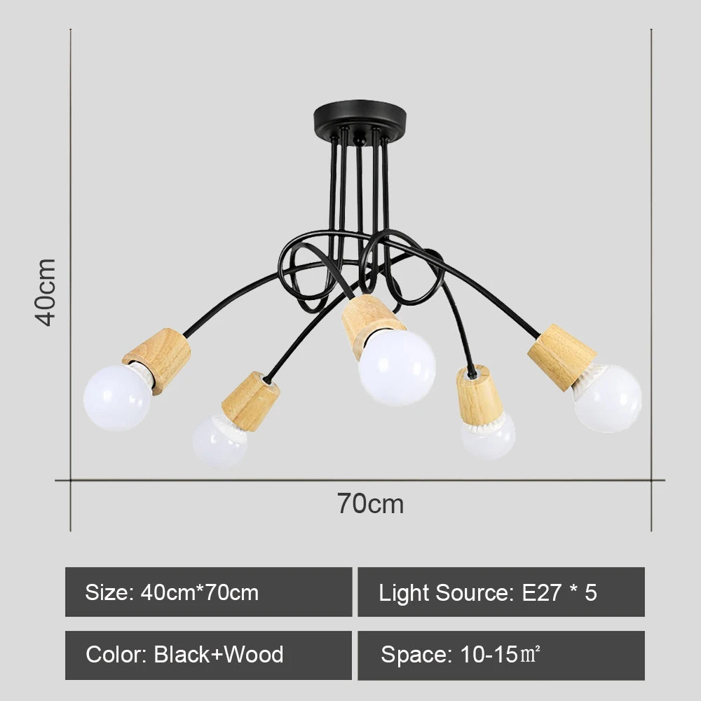 Modern sputnik chandelier industrial style for elegant interiors - vue 18 sur 19