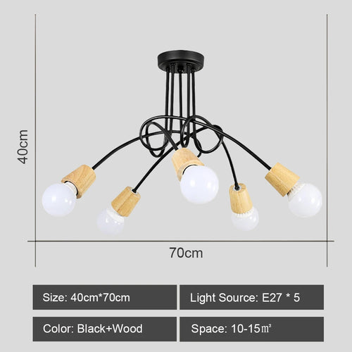Modern sputnik chandelier industrial style for elegant interiors - vue 19 sur 19