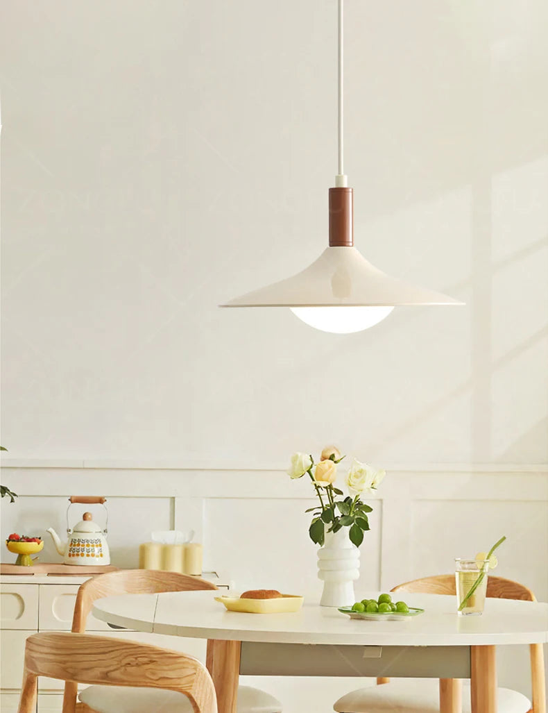 modern design LED pendant light with eye protection in iron and acrylic - vue 3 sur 8