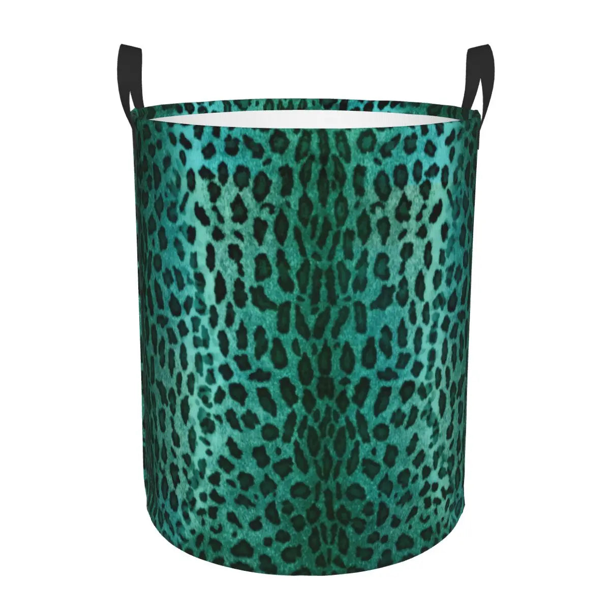 leopard print laundry basket large foldable clothes storage - vue 14 sur 17