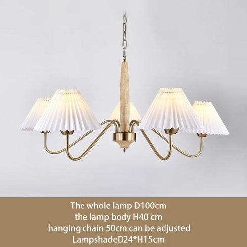 Elegant wooden chandelier for kitchen and island pendant light - vue 9 sur 8