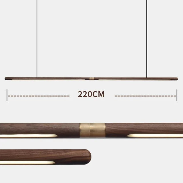 Wooden pendant light for modern interior decor