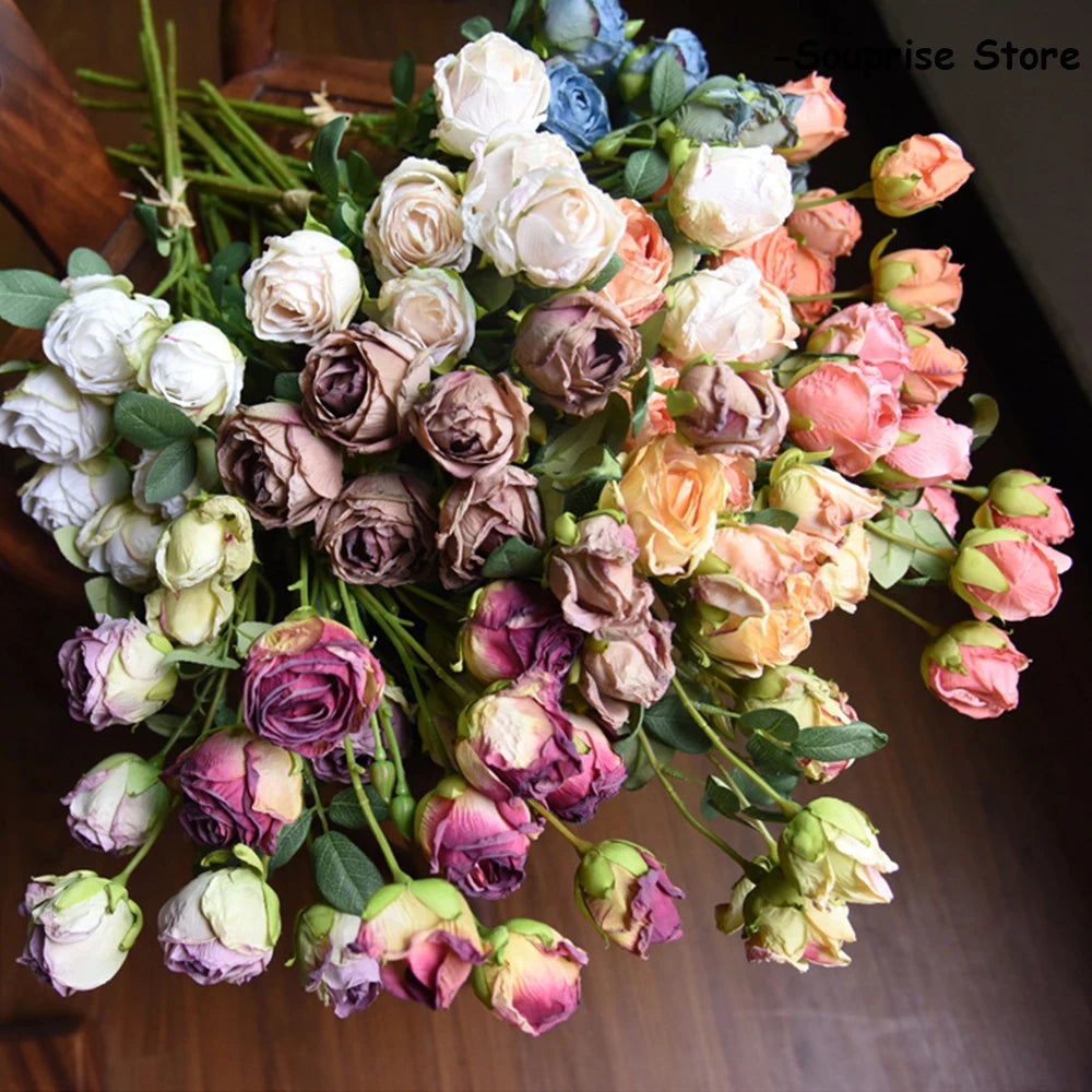 Silk peony bouquet for wedding decoration