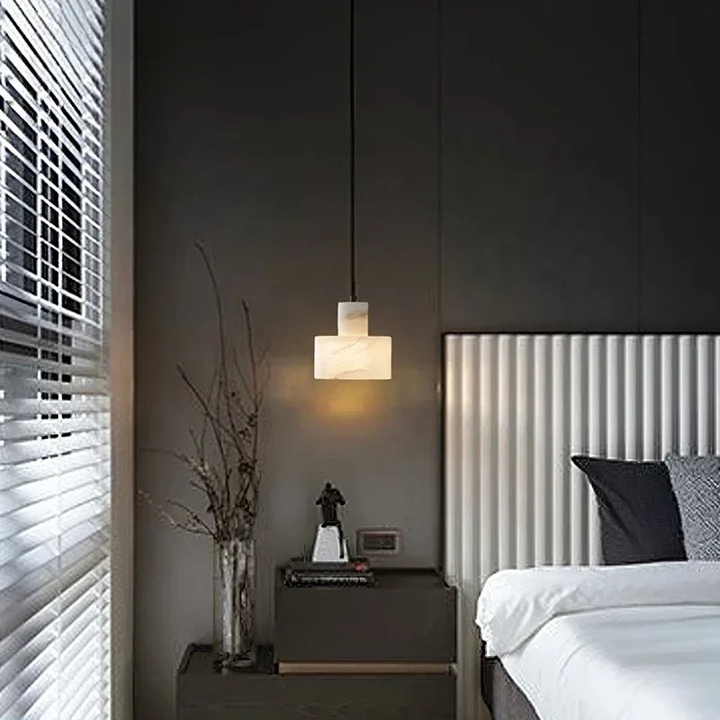 Modern natural marble pendant light for elegant interiors