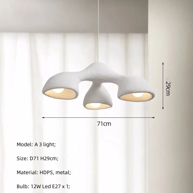 Minimalist resin pendant light for a contemporary interior - vue 8 sur 9