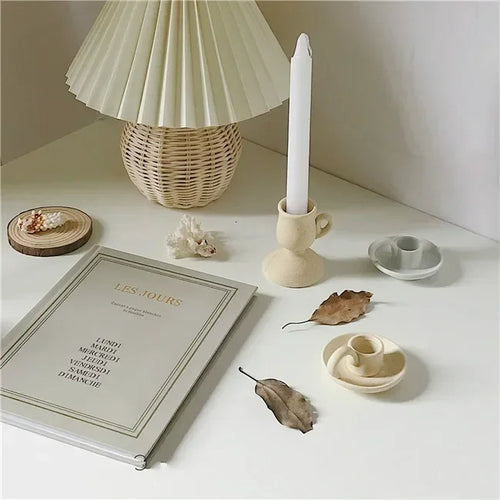 ceramic candlestick for decoration and jewelry holder - vue 3 sur 15