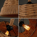 Retro hemp pendant light for industrial and artistic decor