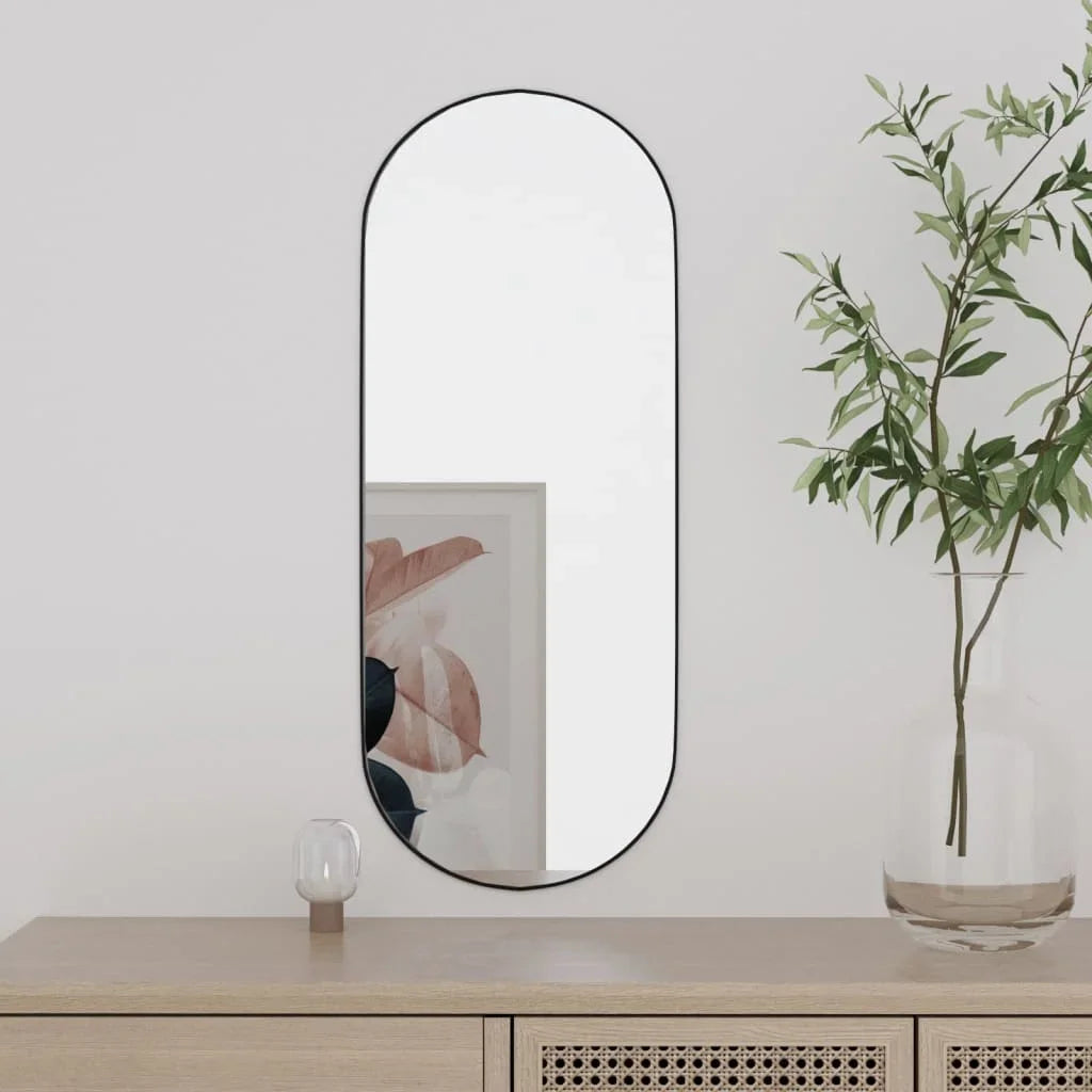 Oval glass wall mirror for interior decoration