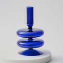 Glass taper candle holders for wedding table decoration