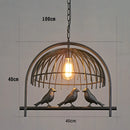 Wrought iron birdcage chandelier for café and bar