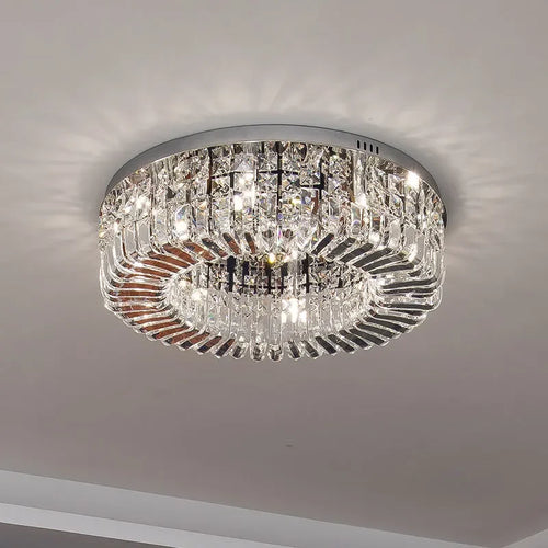Modern nordic crystal LED ceiling light for interiors - vue 2 sur 7
