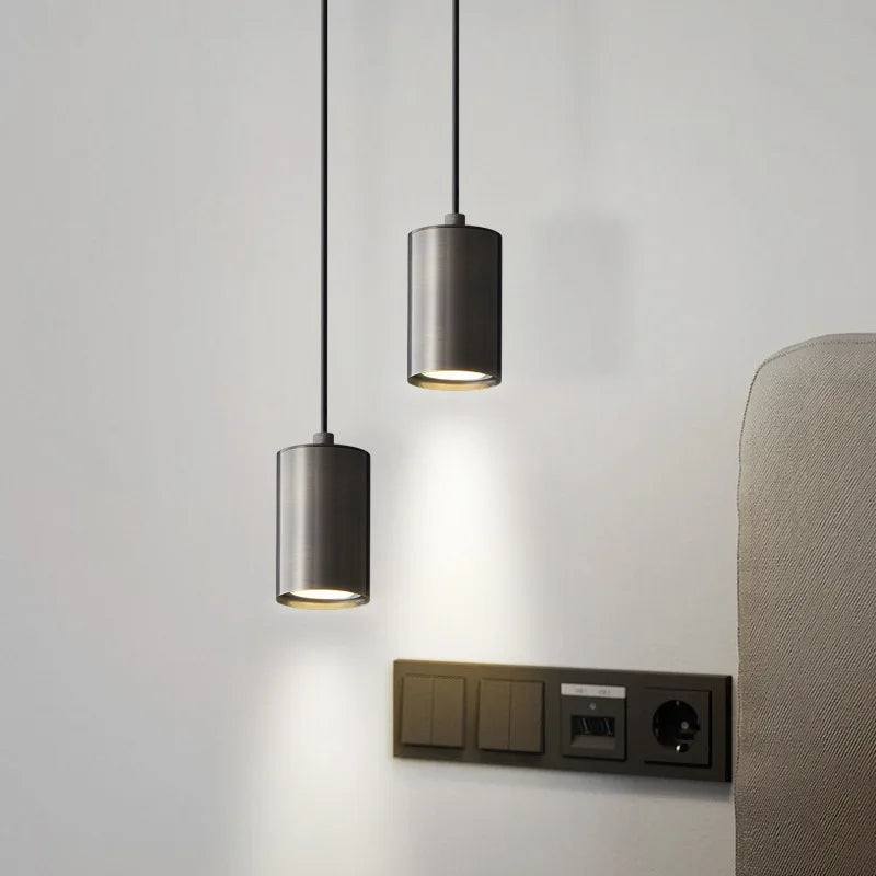 Modern cylindrical LED pendant light
