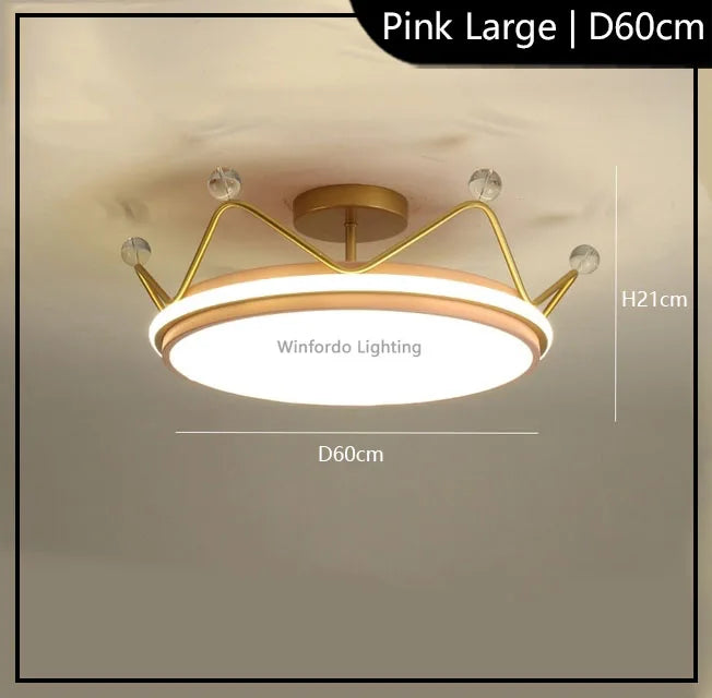Children's crown LED pendant light modern Winfordo