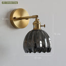Retro Japanese floral glass wall light modern and chic design