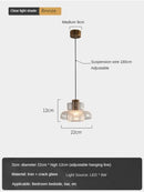 Retro American style cracked glass pendant light for interiors