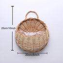 rattan and wicker wall planter for plants