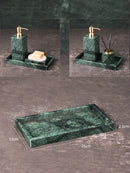 organized marble bathroom accessory set
