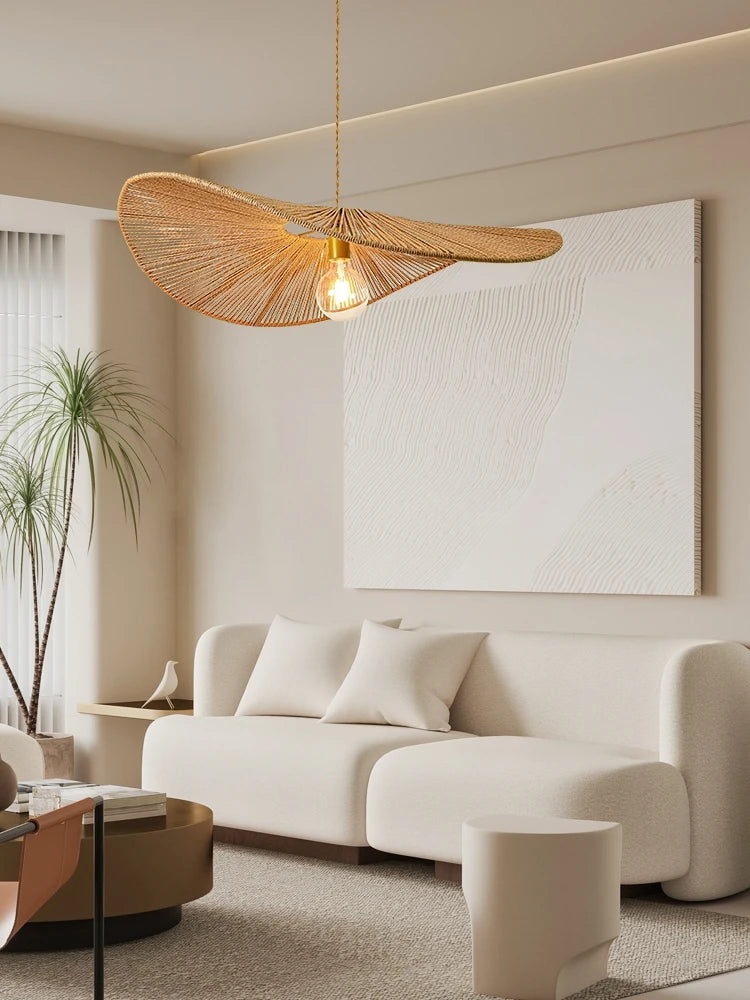 Nordic straw chandelier for modern and elegant decor
