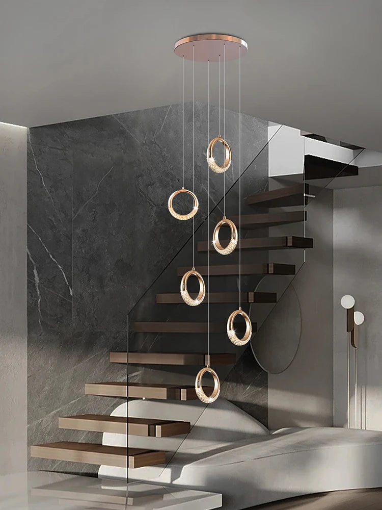 Modern LED chandelier for elegant suspended lighting