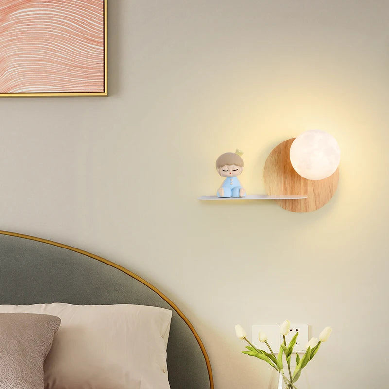 Modern creative LED astronaut wall light for children