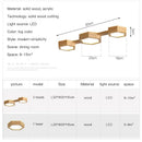 Modern hexagonal wooden LED ceiling light