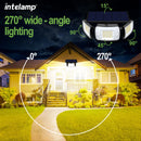 Outdoor solar lights with motion sensor and wide illumination