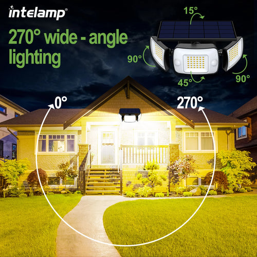Outdoor solar lights with motion sensor and wide illumination - vue 5 sur 9