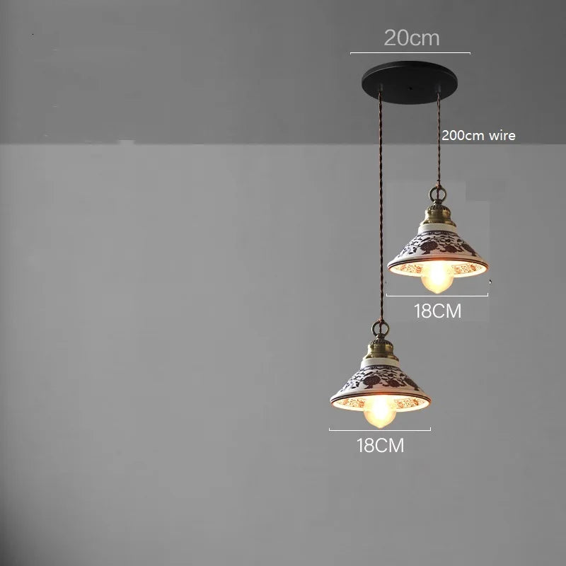 Modern ceramic LED pendant light for home interiors - vue 13 sur 29
